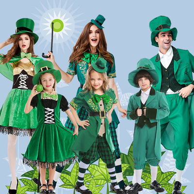 万圣节爱尔兰绿野仙踪奥兹国服装守城人绿精灵扮演绿色妖精服装