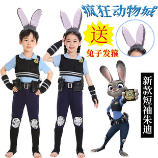 疯狂动物城COS服万圣节朱迪兔子警官服尼克狐男女套装角色扮演服