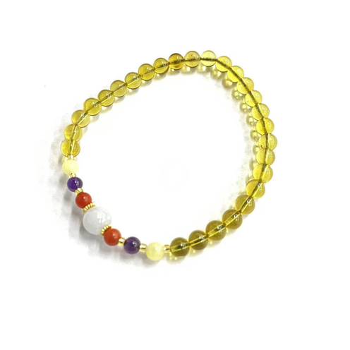 【慕斯格瑞】4-5mm翡翠蓝珀DIY手串HL0021122008