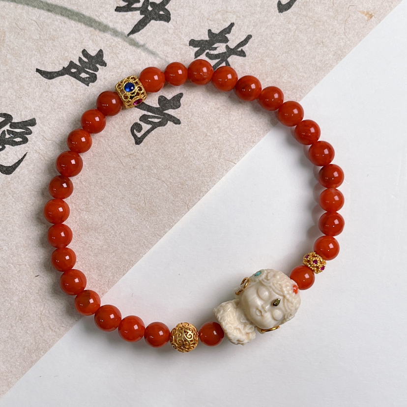 【慕斯格瑞】南红猛犸度母手串JY0220926030