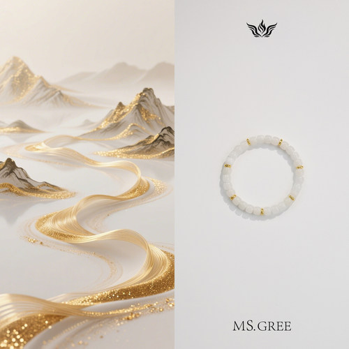 【慕斯格瑞】7mm白玉直切DIY手串