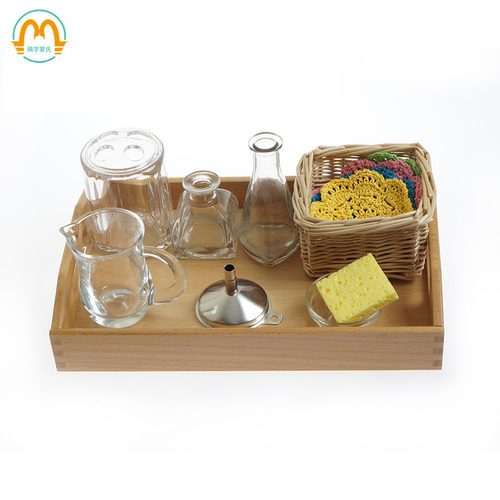 蒙氏教具萌学教育家庭装插花工作