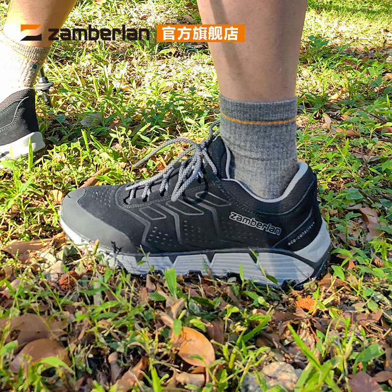 Zamberlan赞贝拉户外徒步鞋防水透气防滑低帮男鞋登山运动鞋370