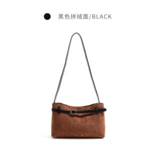 【全球购】日系极简高级感棉麻包包2026年新款通勤手提单肩斜挎包