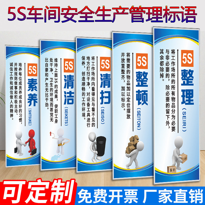 车间安全生产6s管理标语挂图定制图片