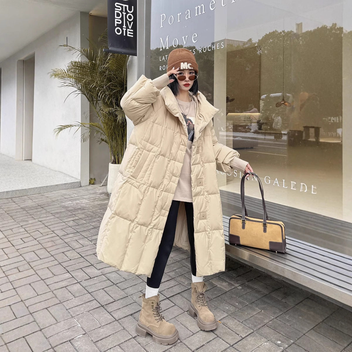 韩版宽松大被子设计感白鸭绒羽绒服外套女冬新长款过膝加厚面包服,女装/女士精品,羽绒服,淘宝优惠券,粉丝福利购,淘宝优惠卷