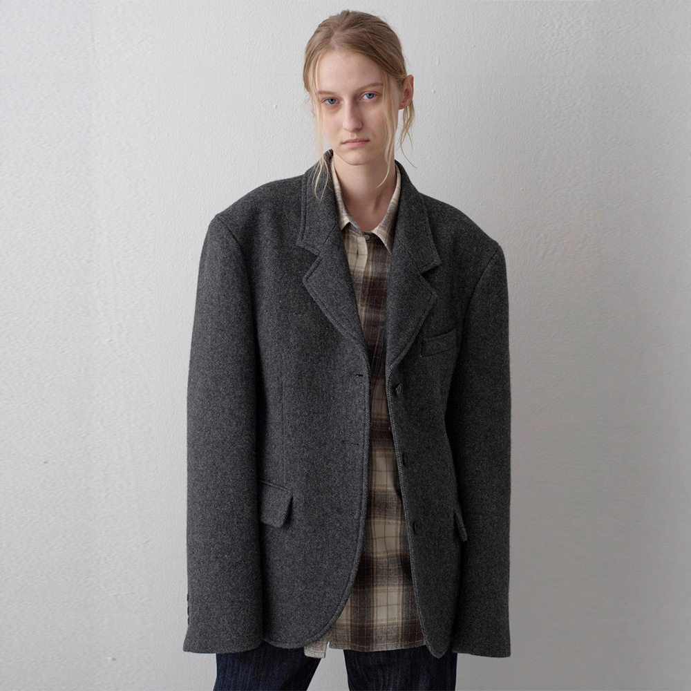 TH～ROW西装毛呢外套女2025秋冬新款韩版高级感羊毛大衣