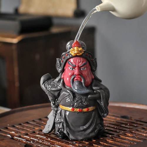 宇轩变色茶宠摆件精品三国刘备玩