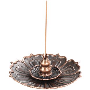 宇轩 茶宠摆件莲花三件套香插座盘香线香托香盘复古香炉葫芦支架