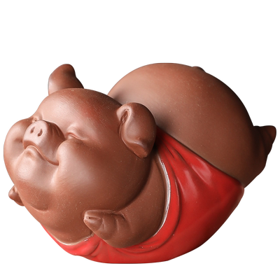 宇轩紫砂手工窑变招财摆件茶宠