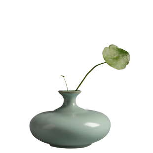 宇轩汝窑茶宠花插陶瓷复古禅意小花瓶创意水培家居办公装饰品摆件