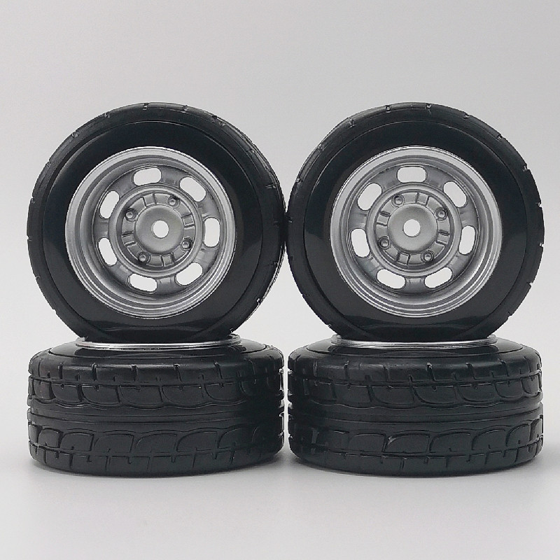 4pcs 6/9mm offset 1/10遥控车漂移平跑房车塑料轮毂轮胎硬质
