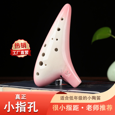 领音陶笛乐器小指孔12孔陶笛ac调儿童入门专用初学者小学生十二孔