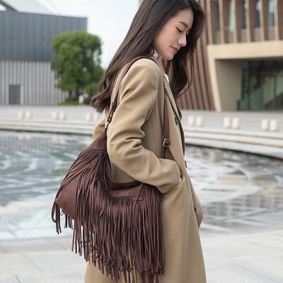 外贸bags新款潮流个性美式流行时尚单肩女包爆款斜挎流苏包