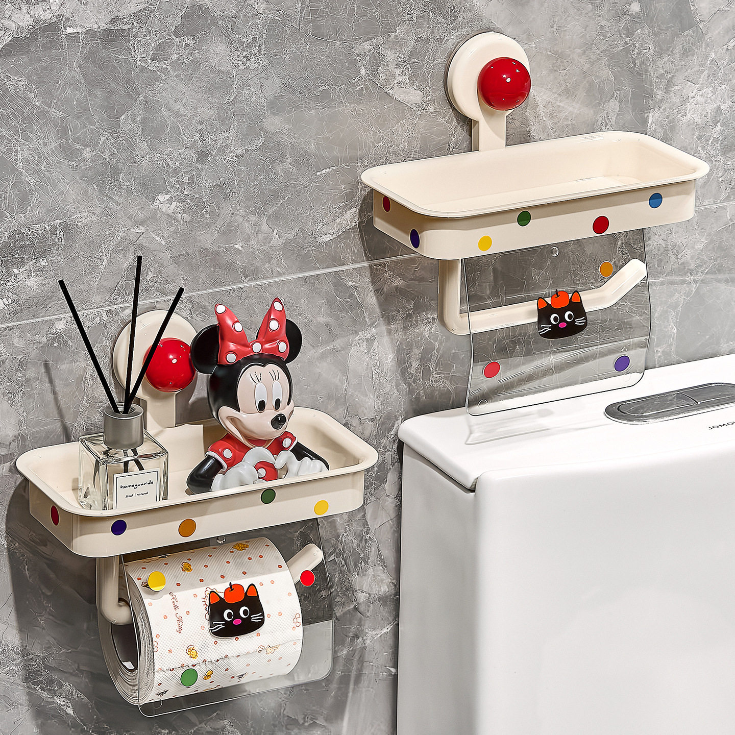 免打孔吸盘壁挂卫生间纸巾架