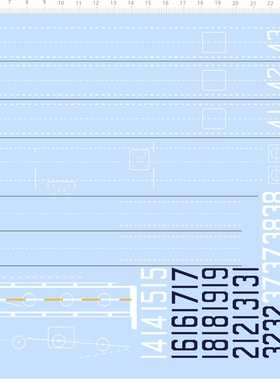 73469船舶模型珊瑚海罗斯福中途岛号整版胶1250比例模型水贴纸