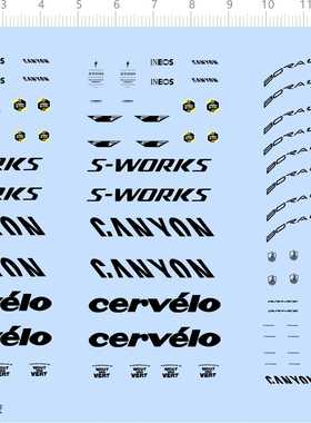 72544整版胶 S-WORKS cervelo canyon 模型水贴