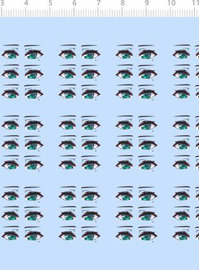 76547整版水贴 LvSe 眼睛 绿色 手办模型定制打印2312