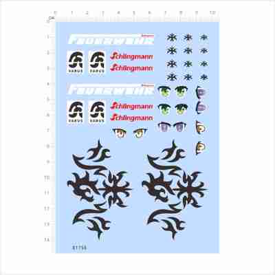 81758豆丁魂车feuerwehr chlingmann varus手办模型眼睛水贴2404