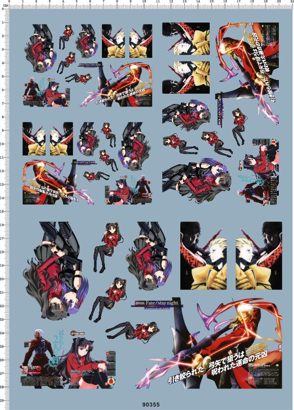 90355 fate zero 魔术师 痛车去底水贴 a4纸