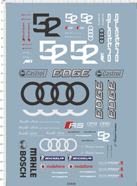 63508- 整版 1/27 vincent audi CONCEPT 奥迪拉花水贴 现货
