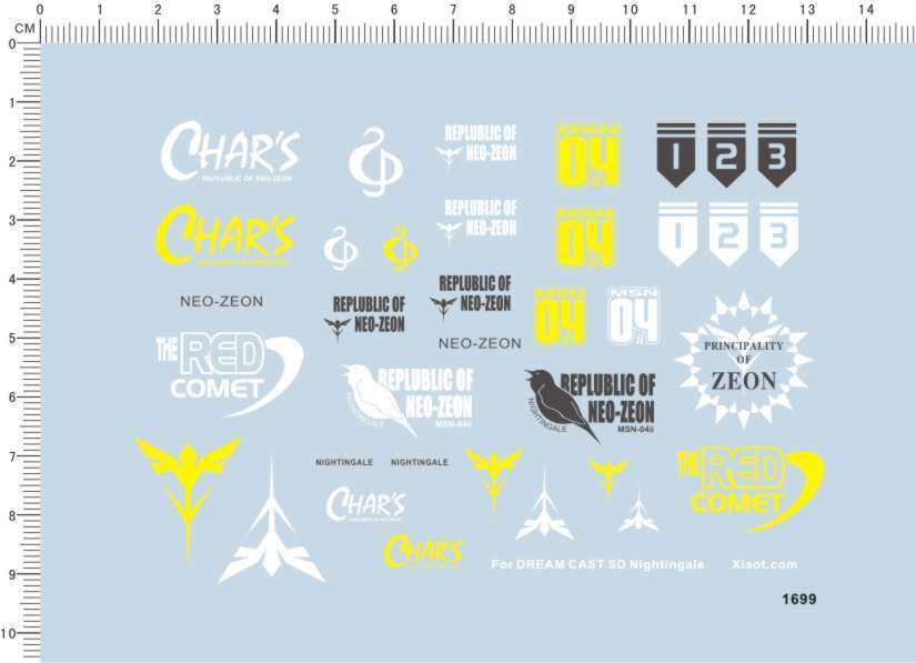 1699-Z151 SD MSN-04II NIGHTINGALE 夜莺模魂真悟gd水贴纸111