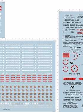63441 1/6 ammo美国鹰派辐射闪电漏电警告F9F海飞机标语水贴1