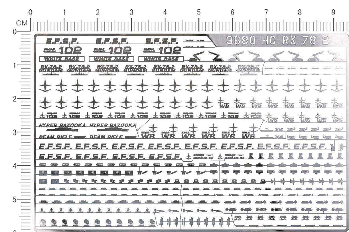 3680 RG HG_RX-78_2_元祖gd金属贴 少量批量定做订做