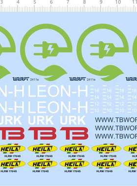 74657整版水贴 TB HEILA 车模模型车水贴定做打印现货