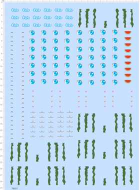 70337整版胶无比例西瓜可兔酱树脂玩具修改版眼睛标签贴水贴纸 A4