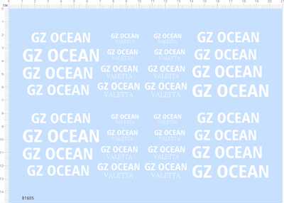 81605整版胶无比例一起买签名铭牌GZ OCEAN VALETTA水贴纸模型