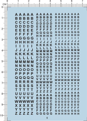 6 Arial 英文字母文字水贴1