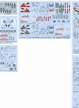 61527徘徊者电子重飞机1/72 EA-6B PROWLER COLOURFUL CAG水贴纸