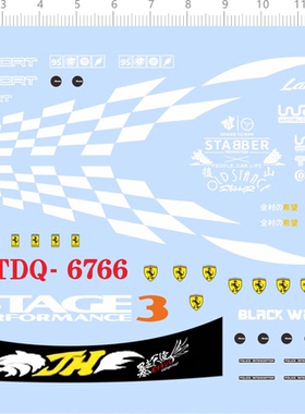 75736暴走天使 Audi EPORT STAGE3 TDQ-6766法拉利模型车水贴2310