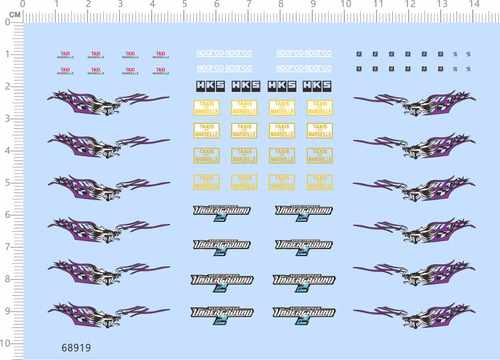 68919整版胶1/64飞车speed underground 2TAXI MARSEILLE水贴现货