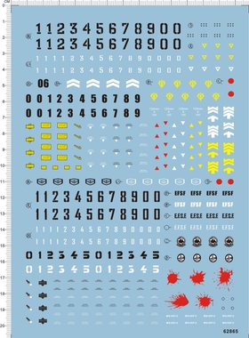 62865-802 整版MG F2 Zaku 吉翁F2扎古 连邦扎古F2 gd水贴纸 现货