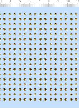 68788整版胶1/7爱宕眼睛黄色眼珠瞳孔纸模模型水贴纸娃娃人偶手办