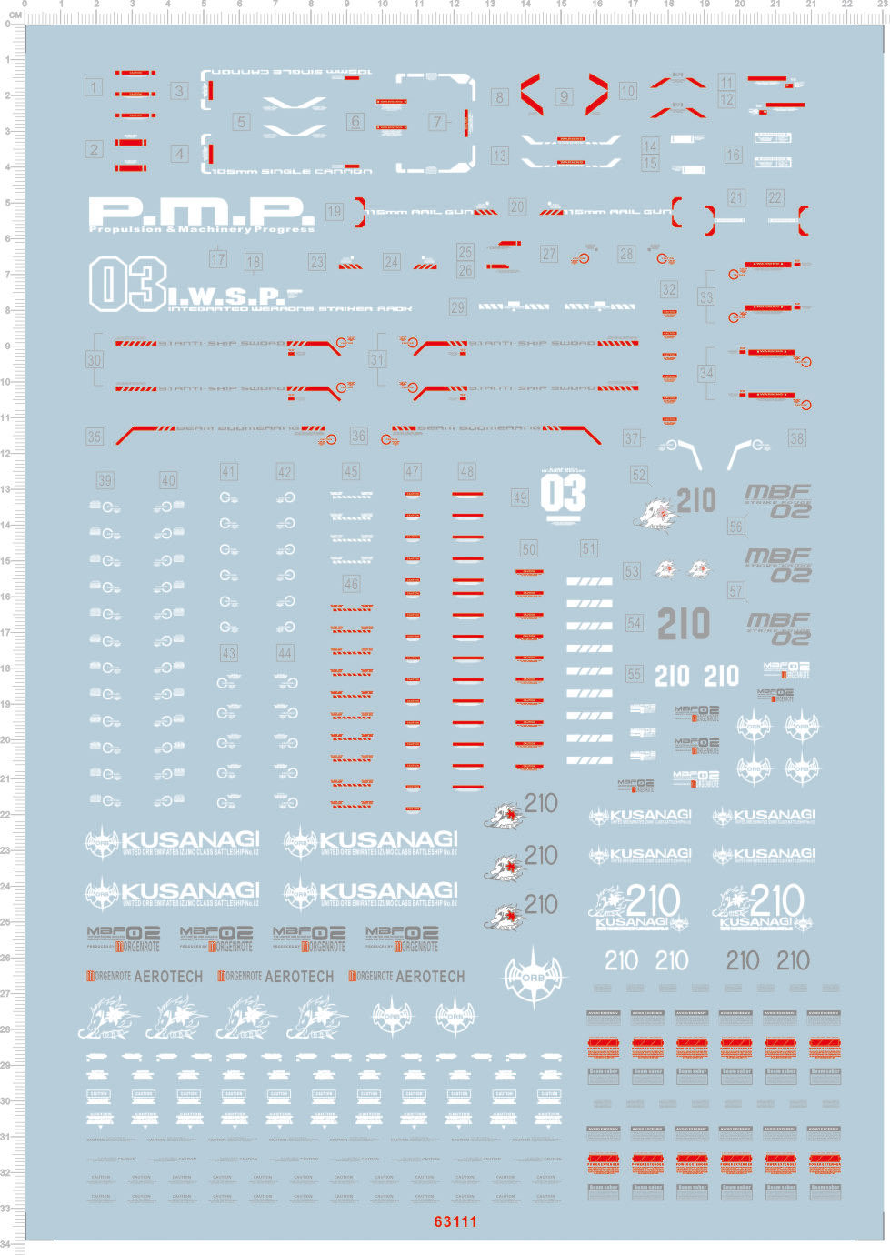 63111-B203 PG STRIKE ROUGE IWSP 嫣红强袭装备gd水贴纸2