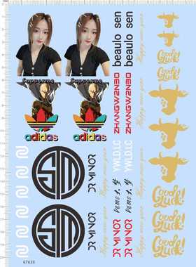 67630整版胶BEAULO SEN YWLD.LC DEMO大梦鼠标贴剪纸水贴纸定做