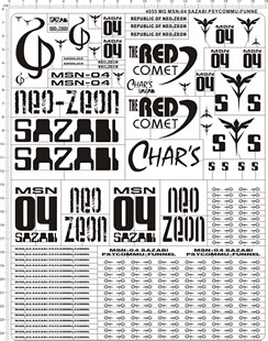 4055-  MG MSN-04 SAZABI PSYCOMMU-FUNNE gd金属贴