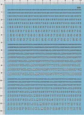 1003-4E15 白字黑边 英文字母和数目字1