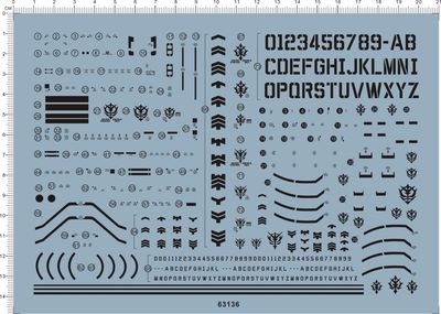 63136-B603 MG MS-06F 渣古 扎古Ⅱ 量产型 绿扎古gd水贴纸2