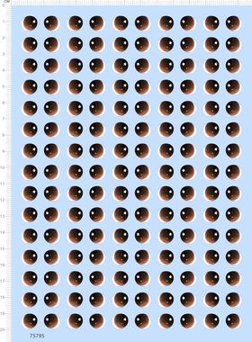 75795 眼珠 手绘画 眼睛水贴手办娃娃定制打印现货