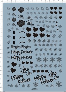 62535-A6719 MG BEAGGUY III 熊霸3玫瑰花心形雪花 gd水贴111