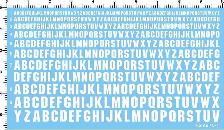 fonts 10-1   各种比例英文字母水贴纸