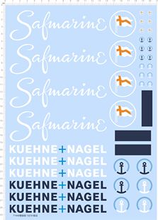kuehne nagel整版 船运 胶 71448模型水贴safmarine