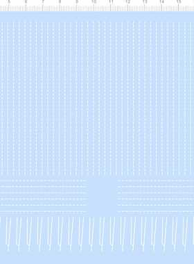 73185整版胶白色打印裤侧缝线娃娃腿部图案水贴虚线线条直线