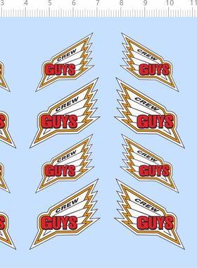 71980整版胶 CREW-GUYS 防卫队 队标 模型水贴