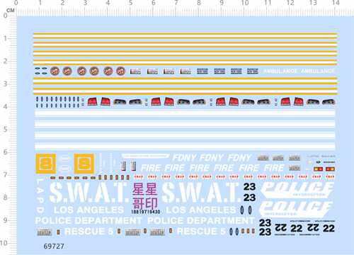 69727整版POLICE巡逻DEPARTMENT SWAT FORD AMBULANCE FDNY FIRE