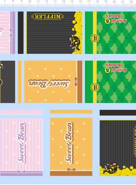 70127整版胶Molly BOBO COCO Sweet Bean NIFFLER毛绒笔身水贴纸